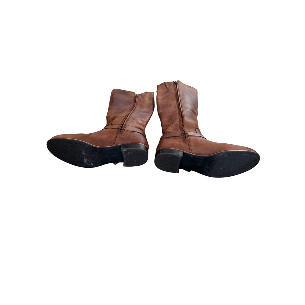 UGG Women's Brown Katelynn Leather Knee‎ High Riding Boots Buckle Side Zip 10 - Picture 8 of 8